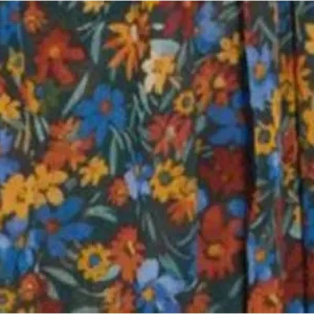 Surplice‎ Neck Three-Quarter Sleeve Floral Print Faux Wrap Midi Dress Sz 8 - Picture 10 of 14